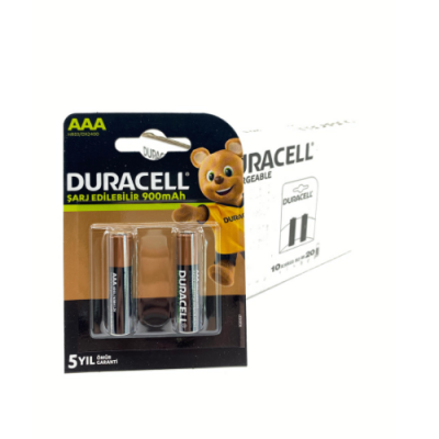 Duracell 900mAH AAA Şarjlı İnce Pil 20 Adet - 1