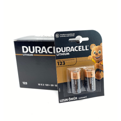 Duracell CR123A 3V Lityum Pil 2'li Paket2 Pil 3V 20 Adet - 1