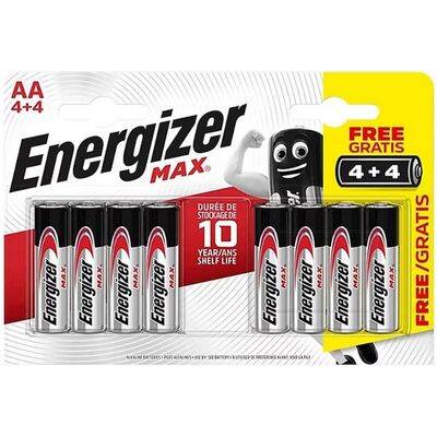 Energizer Max Alkalin AA Kalem Pil 4+4 8li Paket - 1