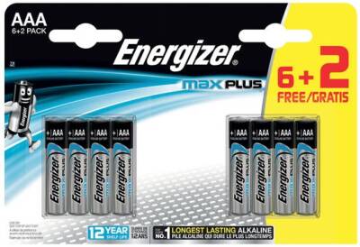 ENERGİZER MAX PLUS ALKALİN AAA KALEM PİL 6+2Lİ - 1