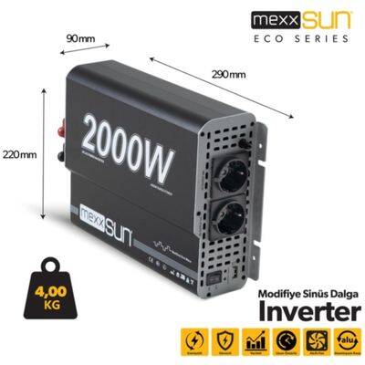 Mexxsun Modifiye Sinüs 12V 2000W - 4