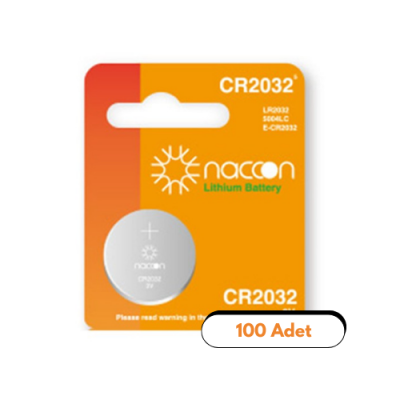 Naccon CR2032 3V Lityum Pil 100 Adet - 1