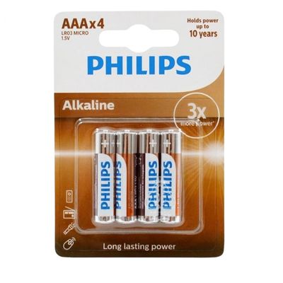 Philips Alkalin AAA Kalem Pil 4 Lü - 1