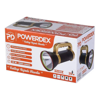 Powerdex PD-5900 20W 2000 Lümen Su Geçirmez El Feneri - 3