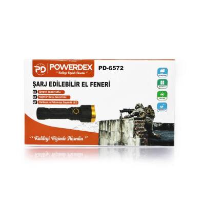 Powerdex PD-6572 Şarjlı Su Geçirmez El Feneri - 4