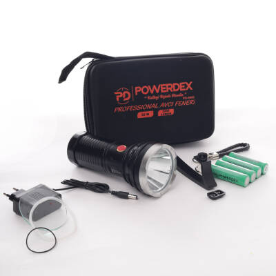 Powerdex PD-9900 Şarj Edilebilir Pilli Profesyonel Avcı El Feneri 25W - 1