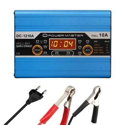 Powermaster DC-1210A 12 Volt Max 10 Amper Digital Ekranlı Akıllı Akü Şarj Cihazı - 1