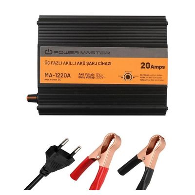 Powermaster MA-1220A 12 Volt 20 Amper Akıllı Akü Şarj Cihazı - 1