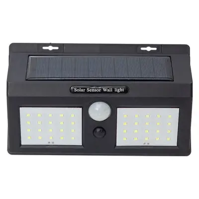 Powermaster PM-14616 Sensörlü Çiftli 40 Led'li Solarlı Duvar Tipi Aplik Beyaz - 1