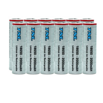 TNL 18650 30A 12'li 2000mAH 3.7v Li-ion Başlıksız Şarjlı Pil - 1