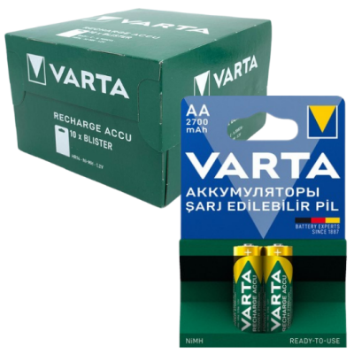 Varta 2700mAH Şarj Edilebilir Kalem Pil AA 20'li Kutu Satış - 1