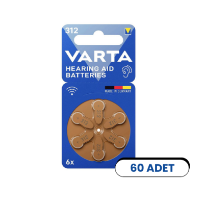 Varta 312 Numara Kulaklık İşitme Cihazı Pili (60'lı Paket) - 1