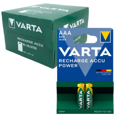 Varta 800mAh AAA Şarj Edilebilir İnce Pil 20 Adet Kutu Satışı - 1