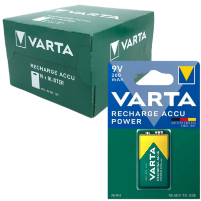 Varta 9v 200mah Şarj Edilebilir Kare Pil 10'lu Kutu - 1