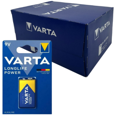 Varta 9V Longlife Power Alkaline Pil 6lr61 10 Adet Kutu Toptan Satış - 1