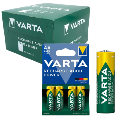 Varta 2600mAh Şarj Edilebilir Kalem Pil AA 20 adet Kutu Satış - 1