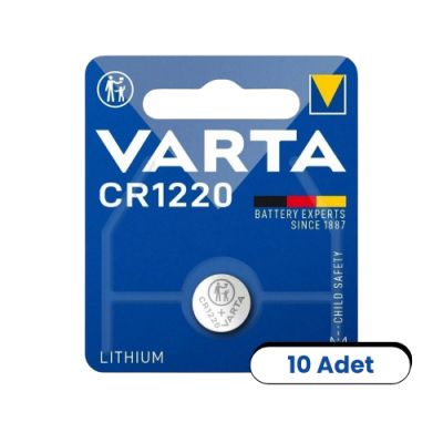 Varta CR1220 3v Lityum Pil 10'lu Kutu - 1