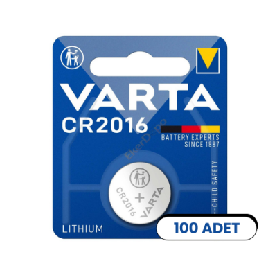 Varta CR2016 3V Lityum Para Pil 100 Adet - 1