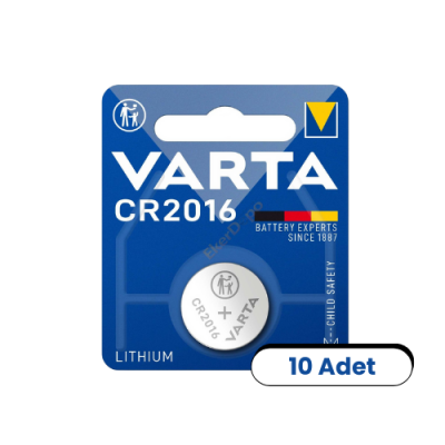 Varta CR2016 3V Lityum Para Pil 10'lu Kutu - 1