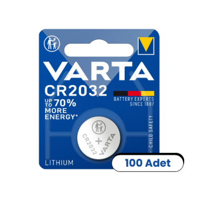 Varta CR2032 3v Lityum Pil 100 Adet - 1