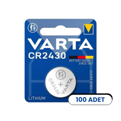 Varta CR2430 6430 Lityum 3v Pil 100 Adet - 1