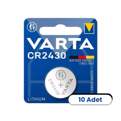 Varta CR2430 6430 Lityum 3v Pil 10'lu Kutu - 1