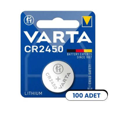 Varta CR2450 3v Lityum Pil 100 Adet - 1