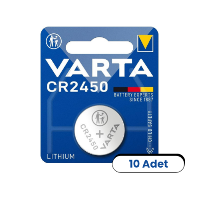 Varta CR2450 3v Lityum Pil 10'lu Kutu - 1