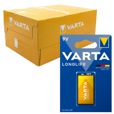 Varta Longlife 9V Alkaline Kare Pil 10'lu Kutu Satış - 1