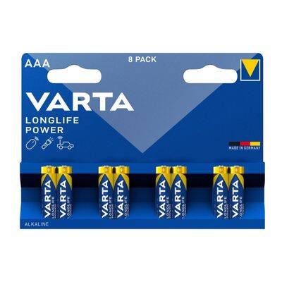 Varta Longlife Power Alkalin AAA 8'li İnce Pil x 10 Kart - 1