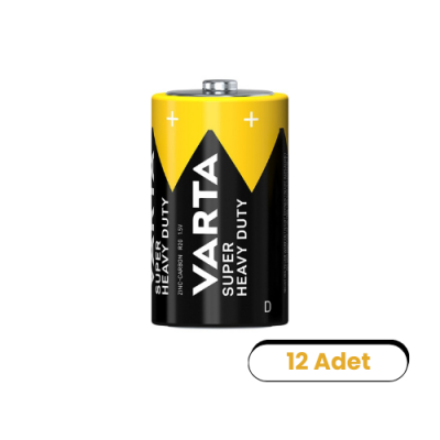 Varta Super Heavy Duty Büyük Pil D Boy 12'li - 1