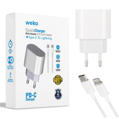 Weko 20 Watt Type-C Şarj Başlık Adaptörü - 1