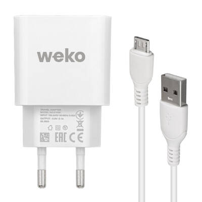 Weko 2.1 Amper Şarj Başlık Adaptörü + Micro USB Kablo - 4